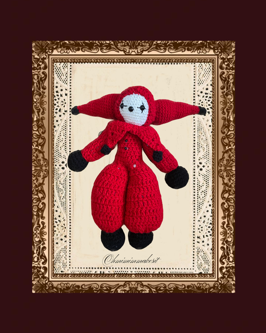 Red Crochet Jester