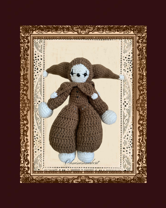 Brown Crochet Jester